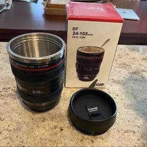 Camera lens drink tumbler
